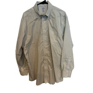 Brooks Brothers Men's Long Sleeve Dress Shirt Classic Fit Button‎ Down Collar 17